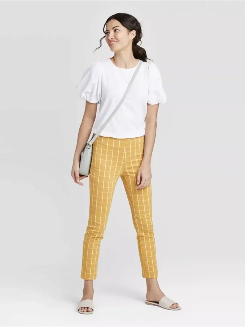 🆕A New Day Windowpane Plaid Slim Pants, Size 0
